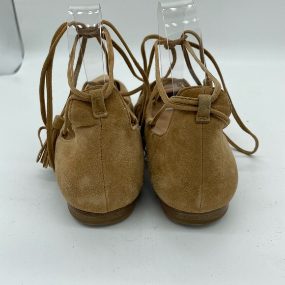 Sigerson Morrison Gladiator Lace Up Suede Point Toe Flats Brown Womens Size 7 B - Picture 6 of 13